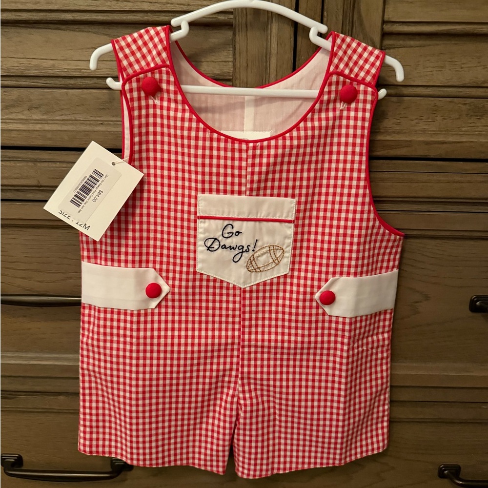 The Proper Peony UGA Red Gingham Jon Jon